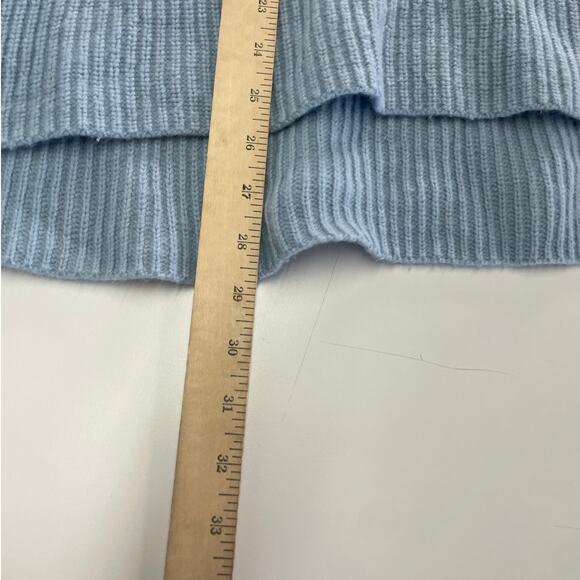 Suboo Sweater Womens Large Blue Isla Oversized Knit Turtleneck Cozy - Picture 10 of 12